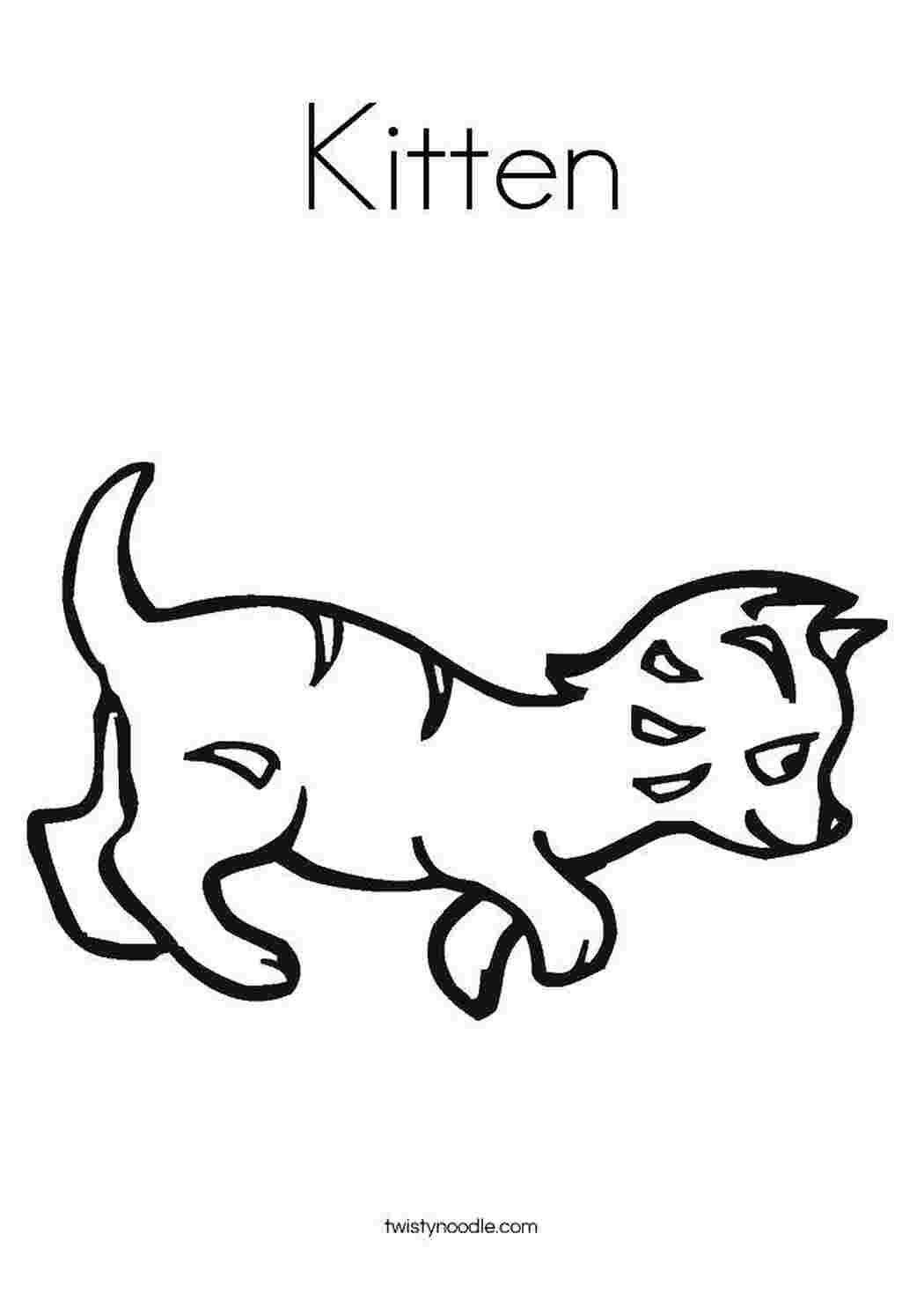 Раскраска Біжить кошеня