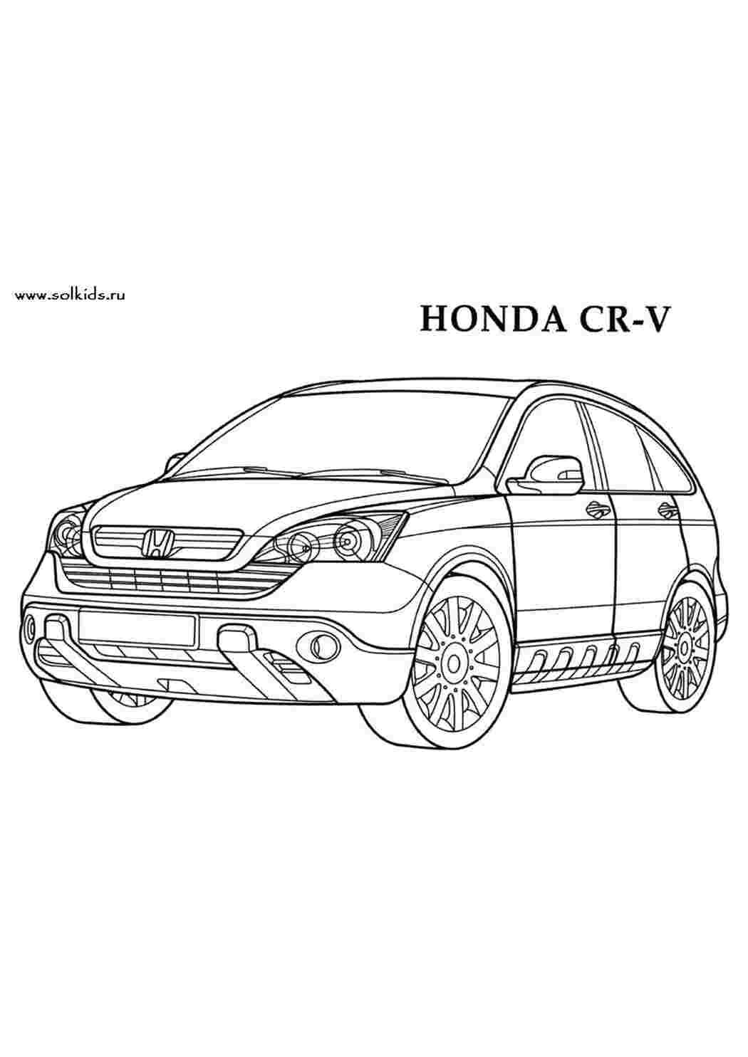Раскраска Розфарбування Honda