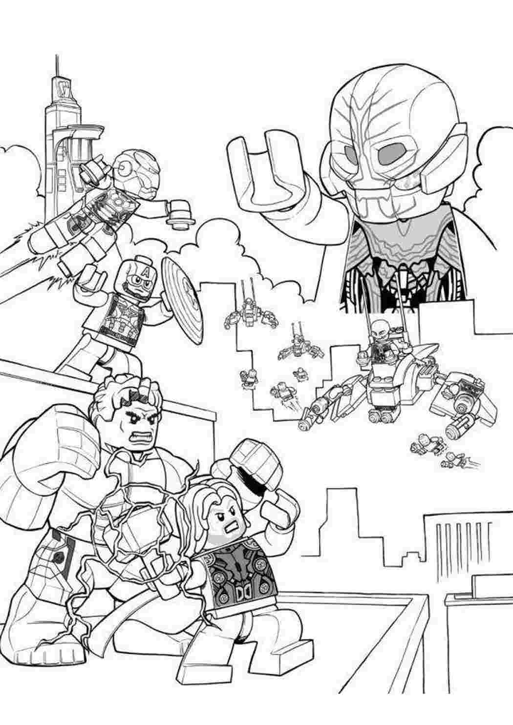 Раскраска Супергерої Лего