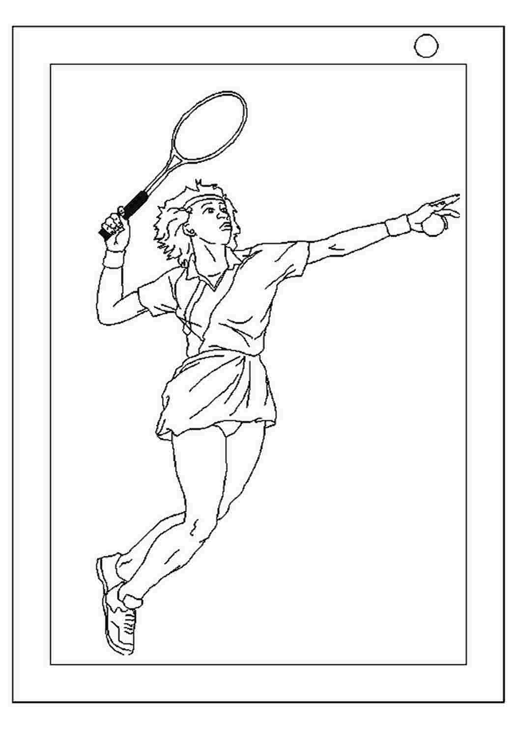 Раскраска Розфарбовування з тенісом