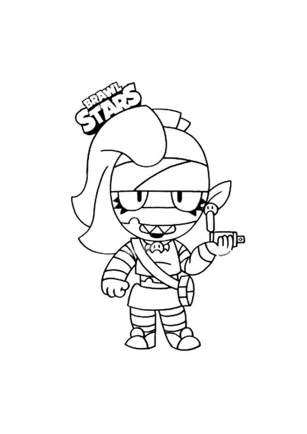 Раскраска Гарні розмальовки Розфарбування Emz Brawl Stars для хлопчиків