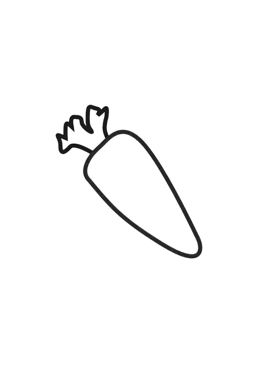 Раскраска Гарні розмальовки Морквичка для малюків Роздрукувати розмальовку