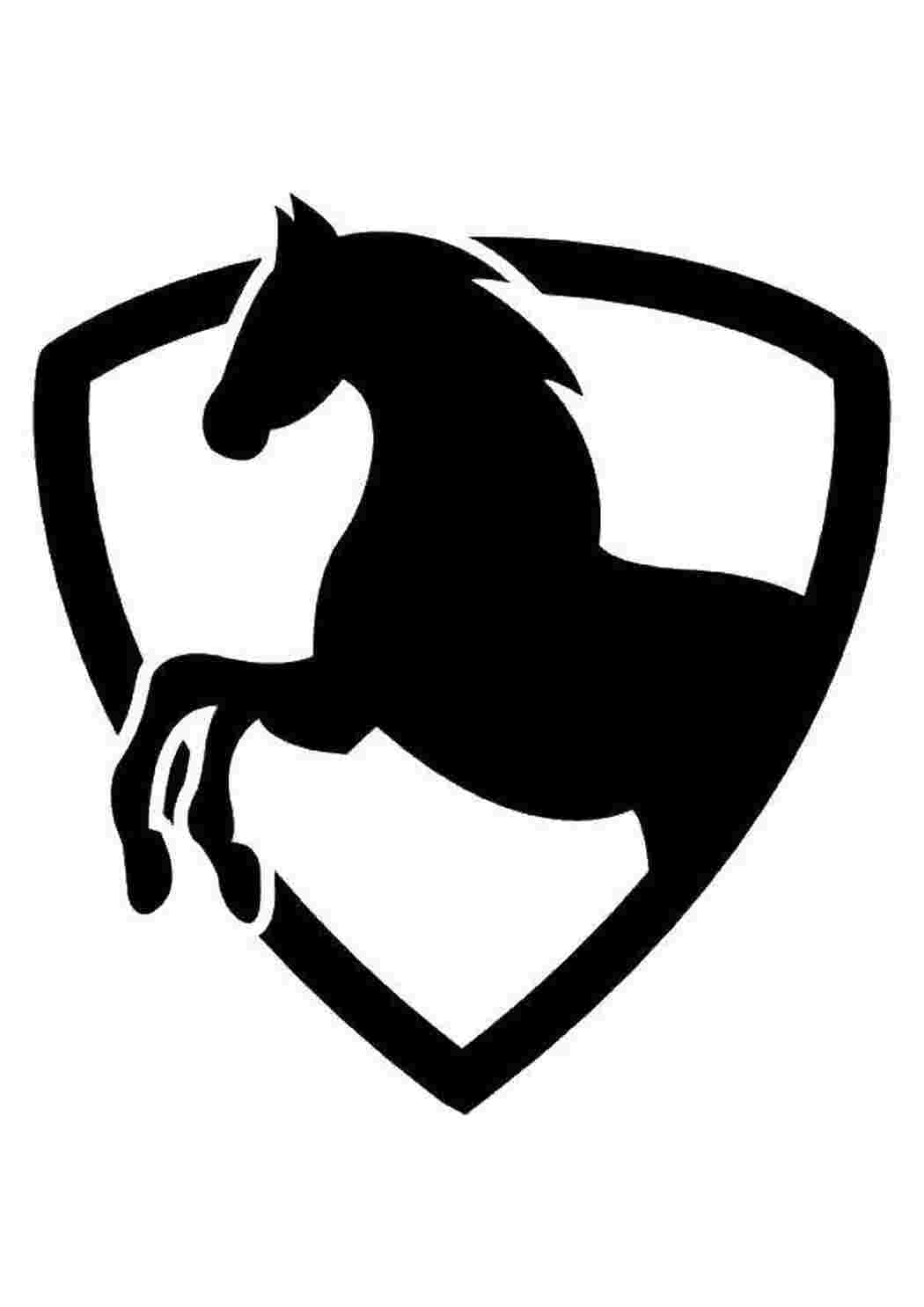 Раскраска Контур коня