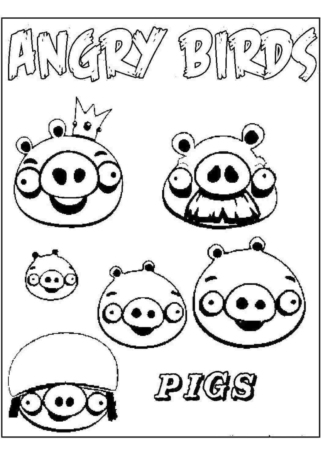 Раскраска Свиня з Angry Birds