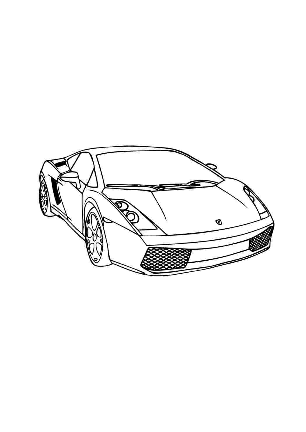 Раскраска спортивний автомобіль