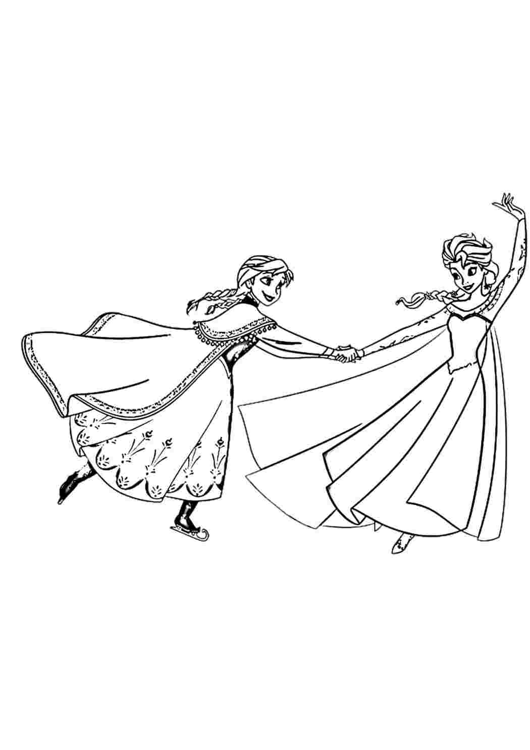 Раскраска Гарні розмальовки Вперед кататися на ковзанах