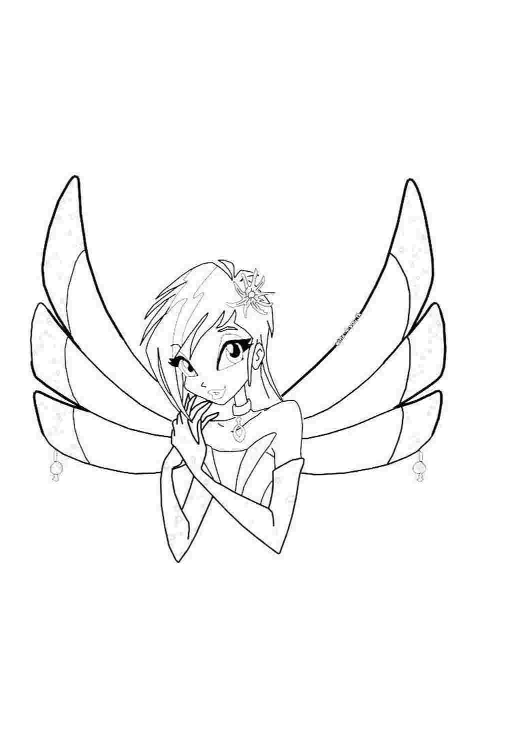 Раскраска Персонаж з мультфільму Winx