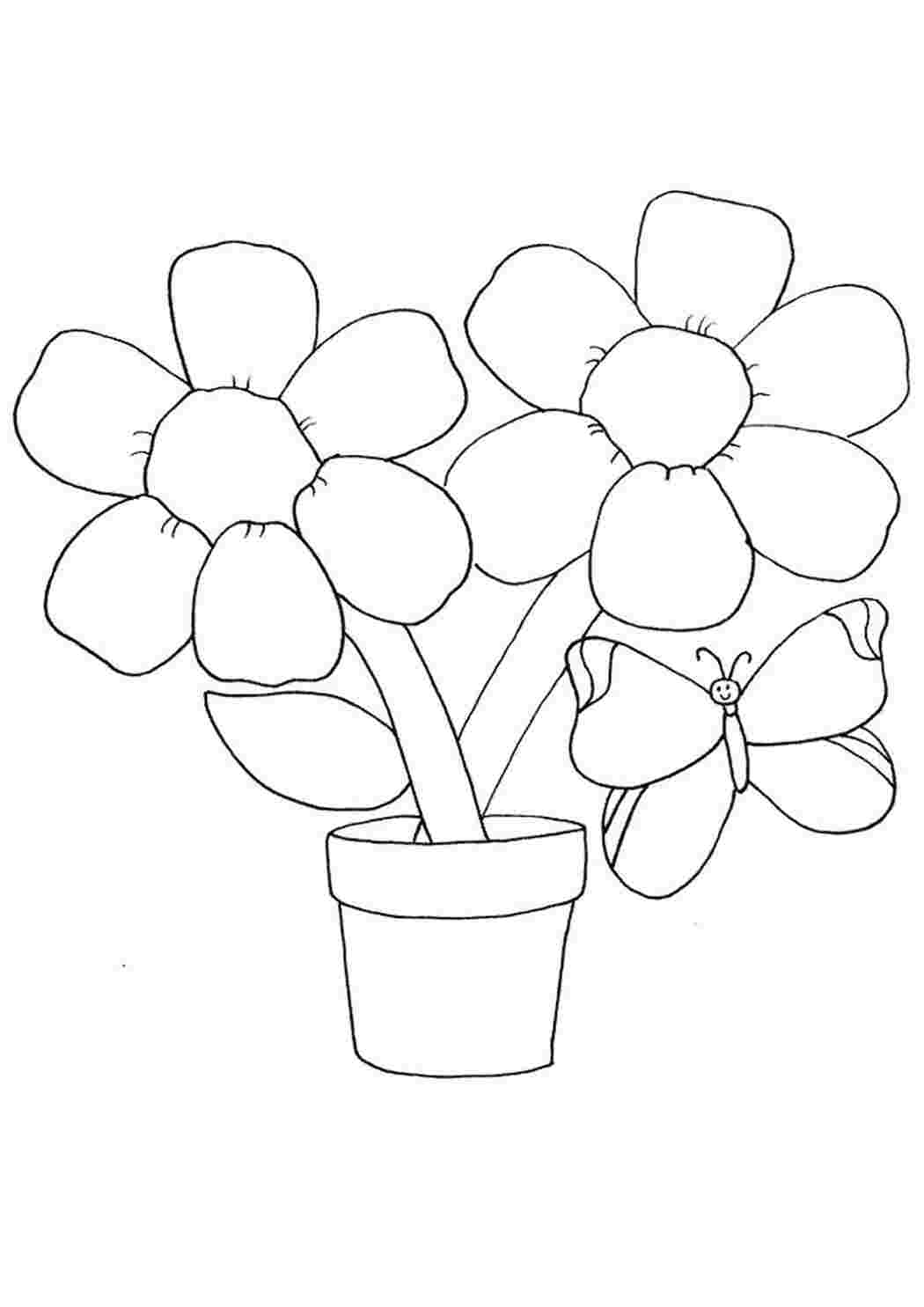 Раскраска Розфарбунки для малят квіти