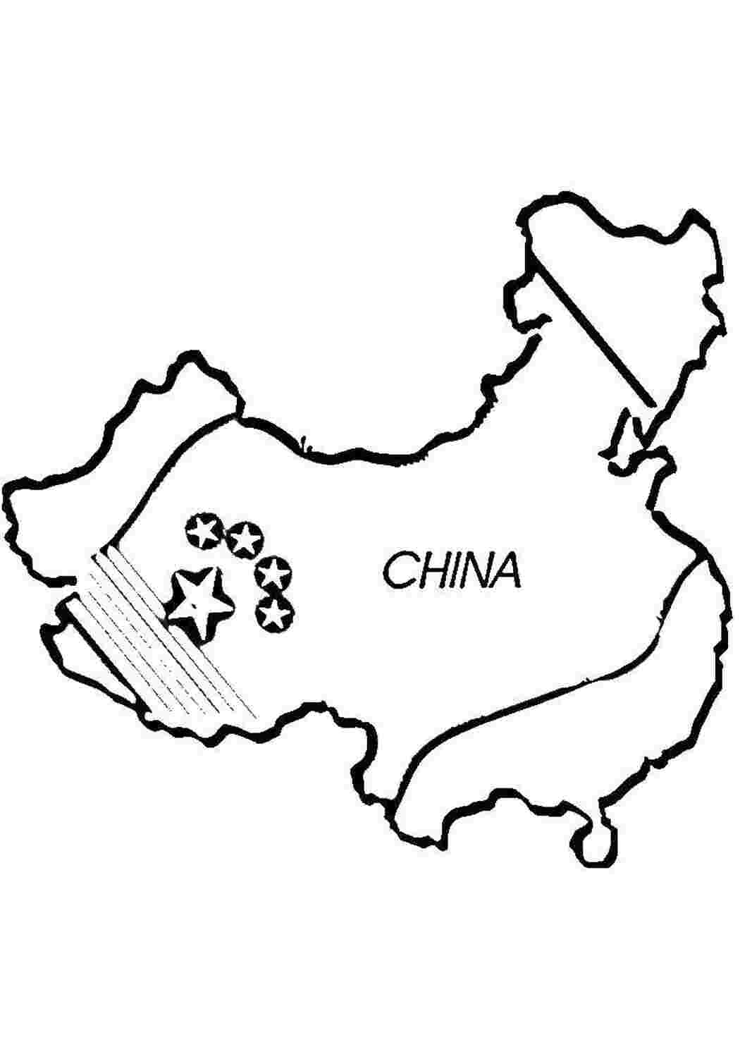 Раскраска Китайська карта