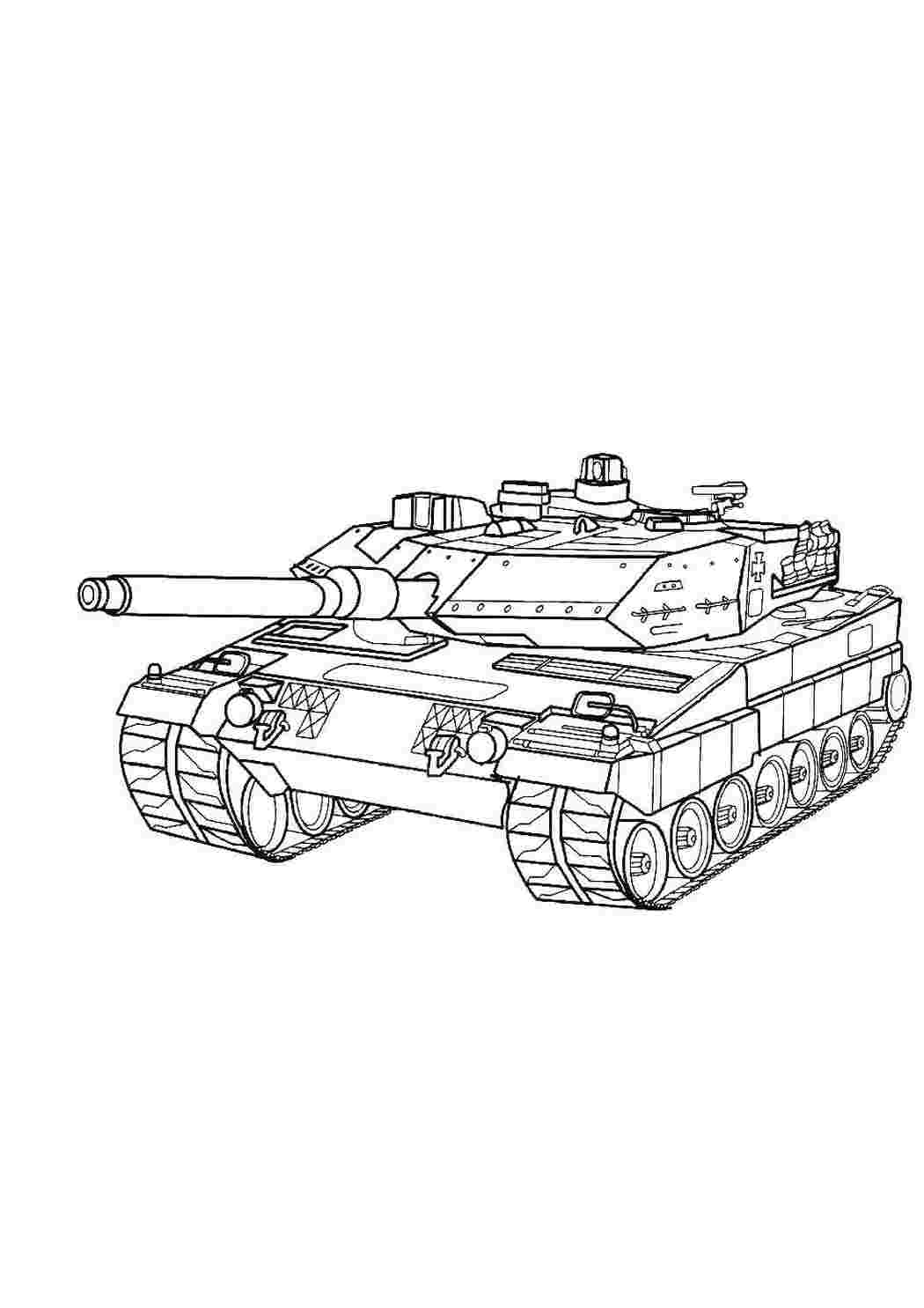 Раскраска Танк