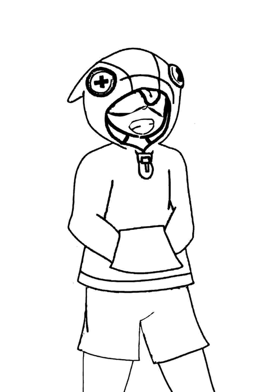 Раскраска Гарні розмальовки Персонаж Леон розмальовка