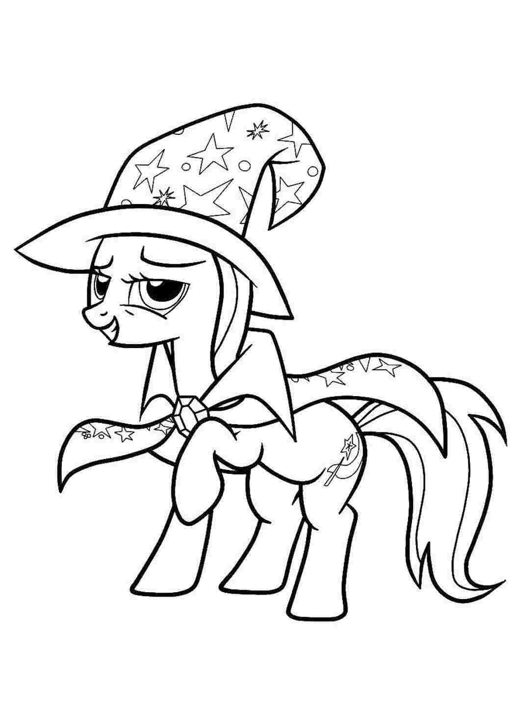 Раскраска Пні з My Little Pony - чарівниця.