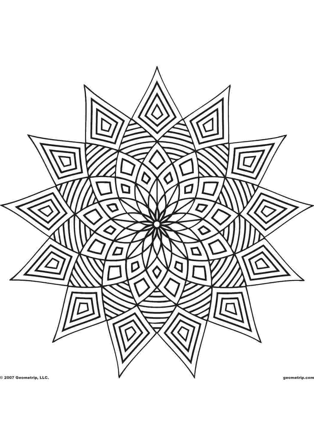 Раскраска Візерунковий квітка