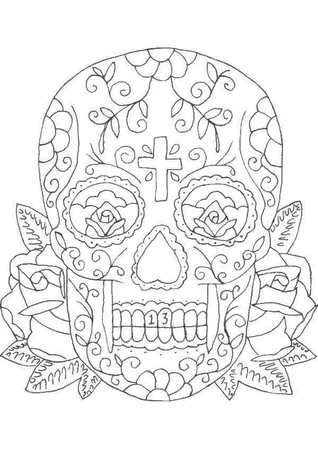 Раскраска Череп