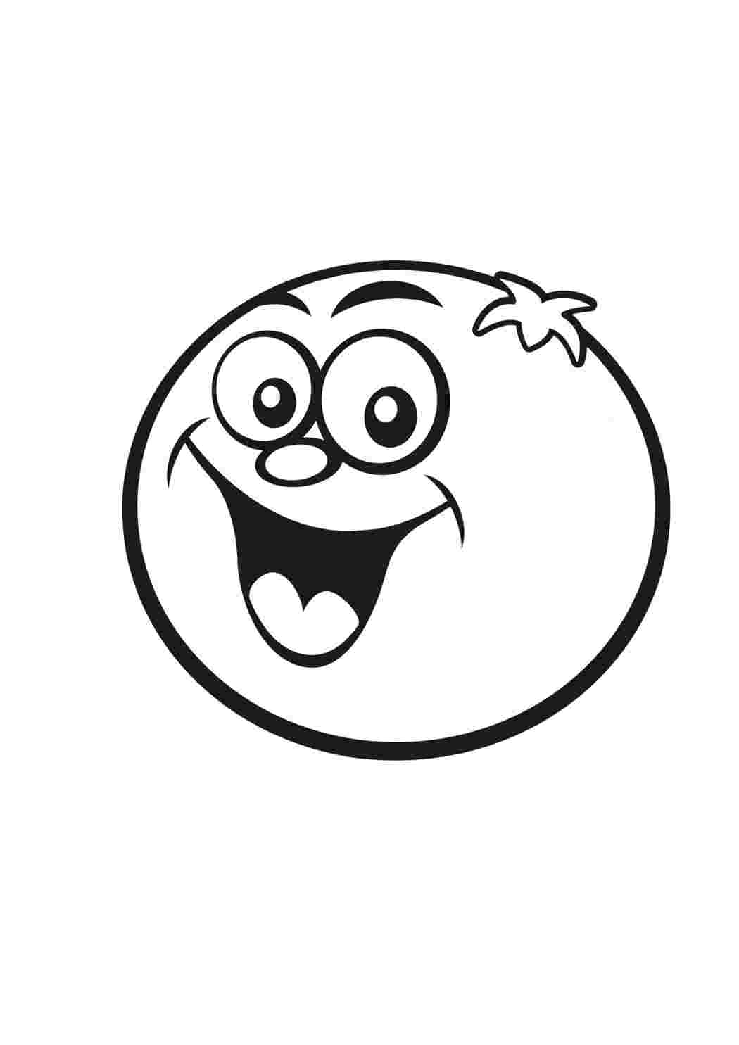 Раскраска Гарні розмальовки Помідорчика для малюків Роздрукувати розмальовку