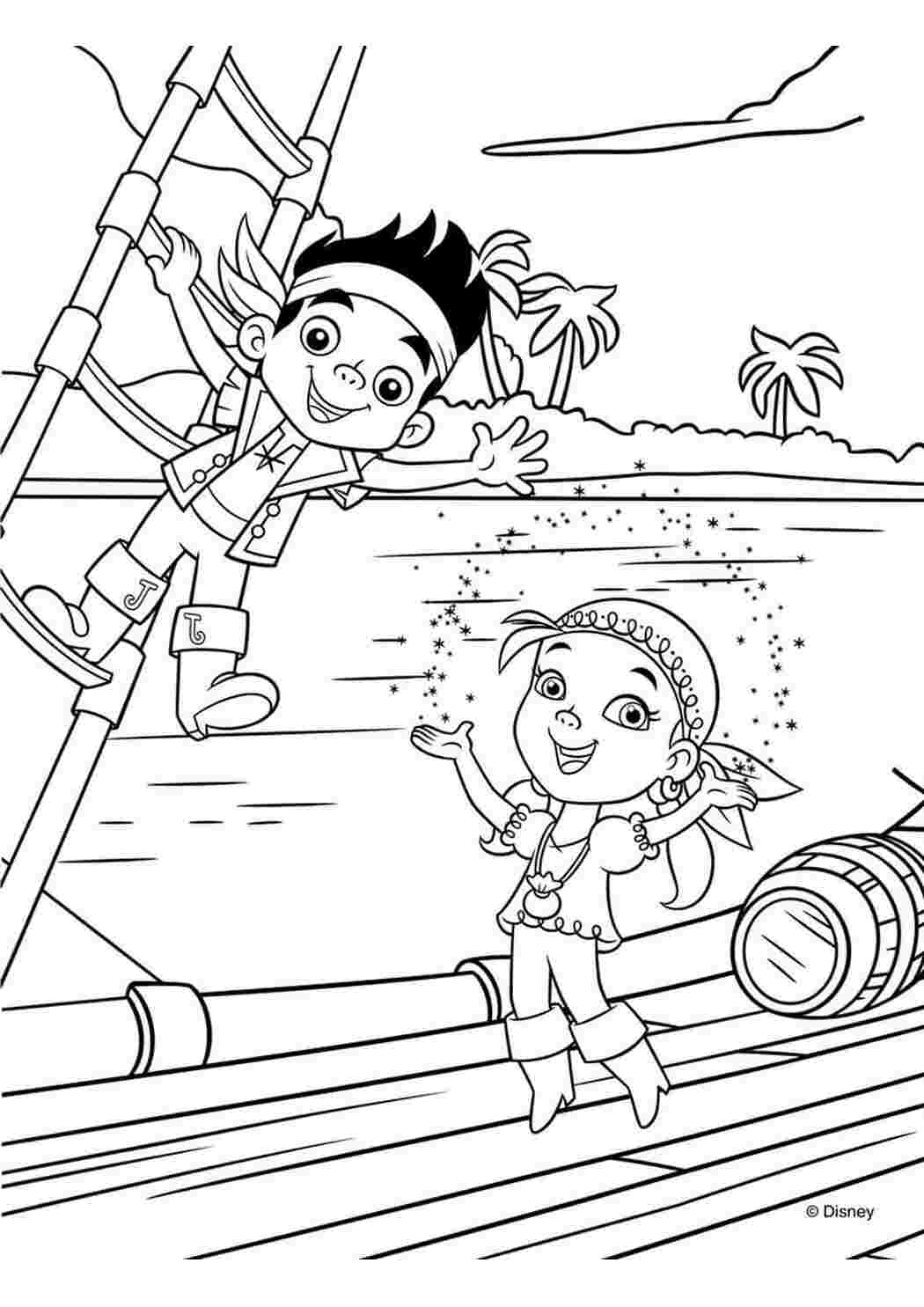 Раскраска Гарні розмальовки Розфарбування Пірати Мультфільм про піратів